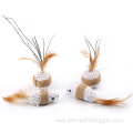 sisal cat scratching mouse and ball with feather